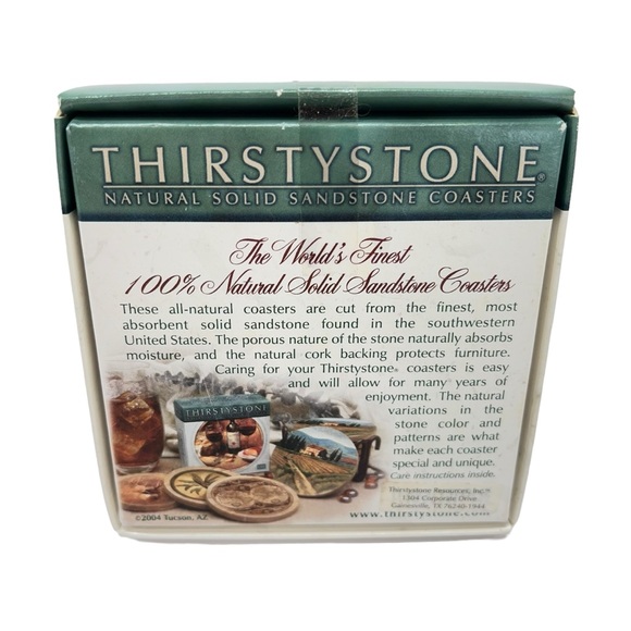 Thirstystone Natural Sandstone Coasters Set of 4 - Picture 3 of 4